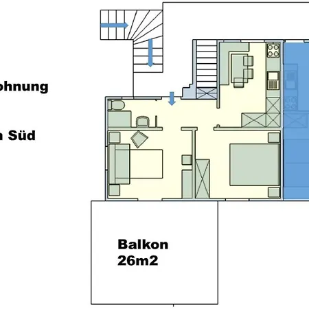 Burcher Haus 1- Og S-w شقة *